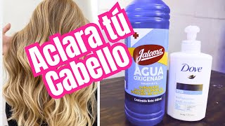 Cómo ACLARAR EL CABELLO con AGUA OXIGENADA sin resecar el cabello [upl. by Surovy28]