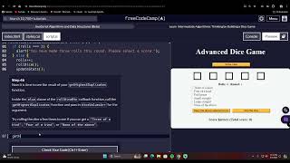 Algorithmic Thinking Dice Game 46 [upl. by Royal317]