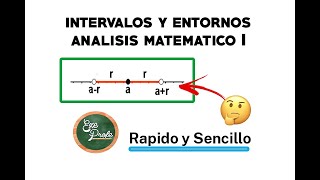 INTERVALOS Y ENTORNOS ANÁLISIS MATEMÁTICO 1 [upl. by Buell65]