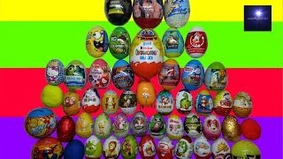 49 Surprise Eggs Kinder Surprise Play Doh Maxi Eggs Disney Pixar Super Mario Galaxy Spiderman Marvel [upl. by Niwre518]