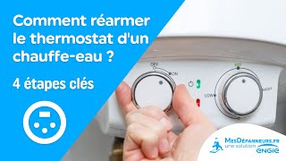 Comment réarmer le thermostat dun chauffe eau  Tuto rapide  MesDépanneursfr [upl. by Anoirb]