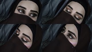 Brown chunk glitter eyes makeup review makup eyesmakup Laiba ky reviews [upl. by Gneh]