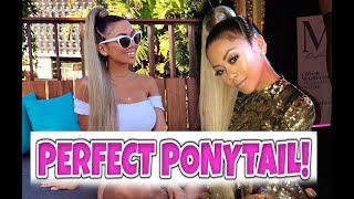 PERFECT GLAM PONYTAIL TUTORIAL  Liane V [upl. by Airitac570]