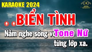 Biển Tình Karaoke Tone Nữ  C  Nhạc Sống Chất Lượng Cao  Trọng Hiếu [upl. by Carena]