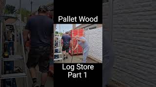 howto build a log Store with reclaimed pallet wood diy garden [upl. by Noxaj]