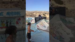 Skatepark highlights  taghazout skatepark 2023 redbull beginners skateboarding skateboard [upl. by Ayikan]