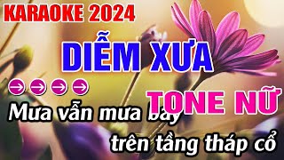 Diễm Xưa Karaoke Tone Nữ  Am  Karaoke Đăng Khôi  Beat Mới [upl. by Hein]