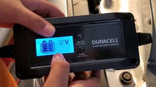 Duracell 4 Amp Battery Charger and Maintainer  Unboxing and review [upl. by Orwin]