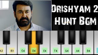 Drishyam 2 bgm in piano  Hunt Bgm  Perfect Piano  Malayalam Piano Tutorial  Palm Beach Piano [upl. by Yeneffit]