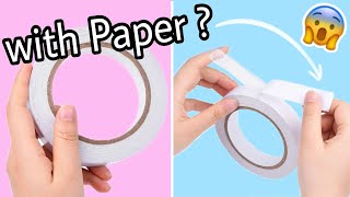 I made double sided tape with Paper 😱 Homemade double sided tape Tushuartandcraft [upl. by Aloeda275]