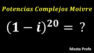 Como calcular potencia de un número complejo en forma binómica y exponencial Formula de Moivre  1 [upl. by Rehpetsirhc]