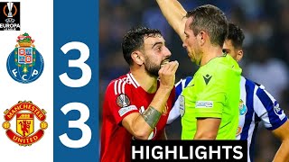 Fc Porto vs Manchester United 33 Highlights UEFA Europa League [upl. by Ellenuahs]