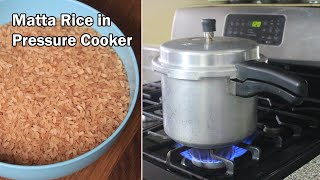 Matta Rice in Pressure Cooker  How To Cook Matta Rice In Pressure Cooker  Pressure Cooker Rice [upl. by Ehtyde]