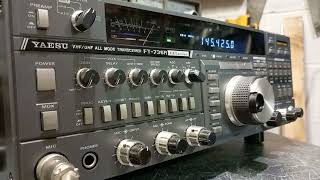 1st use on 2m of the newly acquired Yaesu FT736R Fitted with 6m amp 23cm modules [upl. by Nageet]