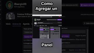 Como agregar un panel en Twitch shorts [upl. by Bromley474]