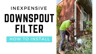 Install downspout leaf filter in 5 minutes [upl. by Anoit]