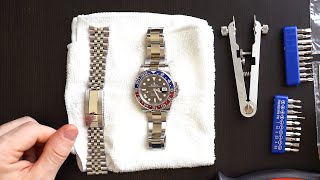 ROLEX Armband tauschen So gelingt es dir in 10 Minuten ohne Kratzer  Rolex Pepsi 126710BLRO [upl. by Anrev835]