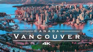 Vancouver Canada 🇨🇦  by drone 4K [upl. by Enilrek]