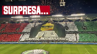 quotSURPRESA FILHOS DA PUTquot OLHA O QUE A TORCIDA DO LEGIA FEZ APÓS A UEFA FECHAR O SETOR DELES [upl. by Herschel]