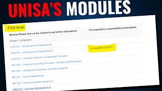 How to select choose SEMESTER amp YEARLY modules at UNISA CoRequisite and PreRequisite modules [upl. by Canfield]