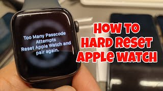 How to Hard Reset Apple Watch Series 6 Delete Pin Password Passcode Lock [upl. by Asi]