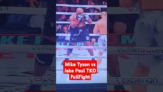 Mike Tyson vs Jake Paul TKO FullFight [upl. by Ralyks]