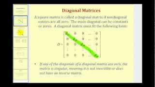 Diagonal Matrices [upl. by Elem605]