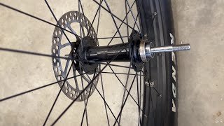 Replacing Rear Axle On A 170mm Hub Fat Bike [upl. by Terrilyn758]