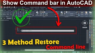 How to show command in autocad 2022  Autocad command line  Autocad command prompt  AutoCAD [upl. by Ahseiuqal]