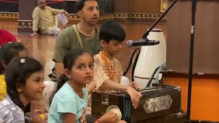 Hare Krishna temple Isckon New Vrindavan West Virginia Moundsville Singing Narasimha Aarti [upl. by Yrotciv655]