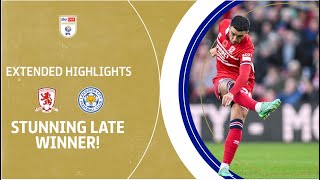 STUNNING LATE WINNER  Middlesbrough v Leicester City extended highlights [upl. by Eelatsyrc187]