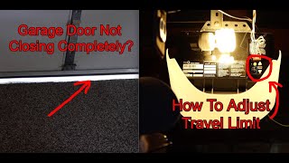 How To Set Travel Limits On Chamberlain Garage Door Opener [upl. by Siekram924]