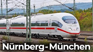 HighSpeed 300kmh im ICE 3 Sprinter  Führerstandsmitfahrt Nürnberg  Ingolstadt  München BR 403 [upl. by Benia]