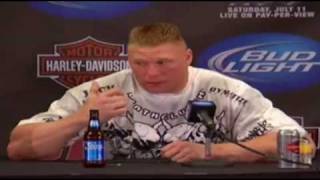 Brock Lesnar Apology UFC 100 Post Fight Press Conference w GSP amp Dana White [upl. by Maxfield]