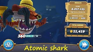 ATOMIC SHARK  New Live Contest Most things Eaten  Hungry Shark World [upl. by Dailey]