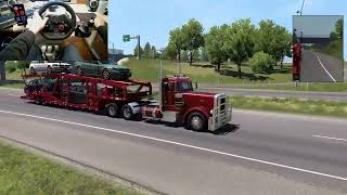 ATS  Peterbilt 389  455PS  Autotransport  258 mi  LenkradGameplay American Truck Simulator [upl. by Goldi]