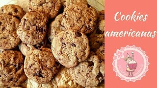 Galletas o cookies americanas con chips de chocolate  Mi tarta preferida [upl. by Sharpe]