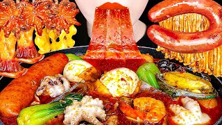 ASMR MUKBANG SPICY SEAFOOD KIELBASA MALATANG 해물 마라탕 먹방 HOT POT RECIPE 레시피포함 킬바사소시지 COOKINGampEATING [upl. by Ahsieyk]