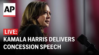 LIVE Kamala Harris concession speech after election loss FULL [upl. by Nolyad]