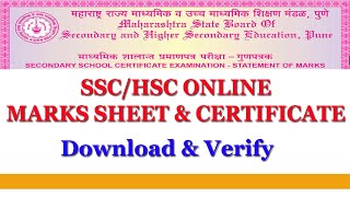 Download and everify SSCHSC emarks sheetMaharashtra State Board [upl. by Aribold853]