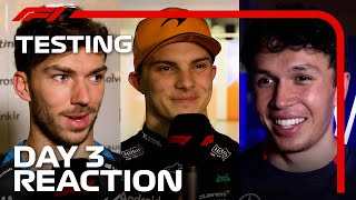 Drivers Day 3 Reaction  F1 PreSeason Testing 2024 [upl. by Assirem]