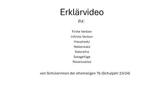 Grammatik  erklärt von der 7b  Video 1 [upl. by Grail584]