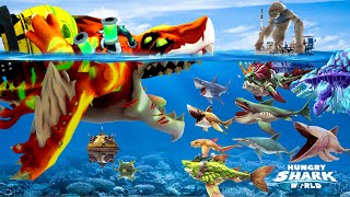 BIG NUCLEAR MELTDOWN SHARK EAT ALL SHARK HUNGRY  BIG KEMPY FOOT  HUNGRY SHARK WORLD GAMEPLAY [upl. by Rednaeel]