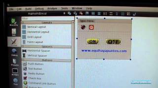 Raspberry PI Programando el puerto GPIO con Qt Creator [upl. by Singer5]