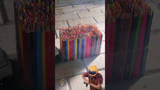 Transforming Brick to Art Pencils amp Resin DIY Challenge 🔩 crafty diy hacks reactionvideo [upl. by Pavia180]