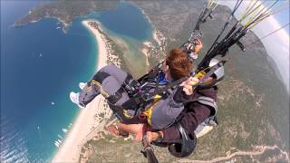 Paragliding Tandemsprong Sky Sports Oludeniz Fethiye Turkey 2013 [upl. by Dyer301]