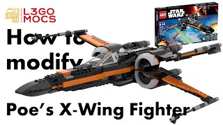 Lego Star Wars Poe Damerons XWing T70 set 75102 Tutorial Update [upl. by Einohpets126]