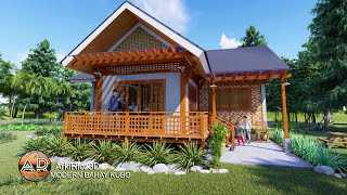 MODERN BAHAY KUBO DESIGN l 10MX12M l 2 BEDROOMS l NATIVE HOUSE [upl. by Nyloc]