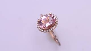 Morganite Halo Ring in Rose Gold [upl. by Vierno]