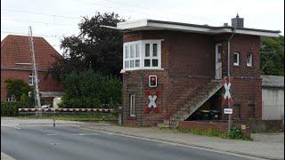 Bahnübergang Emsbüren Leschede  German Railroad crossing  Duitse Spoorwegovergang [upl. by Arahsit156]